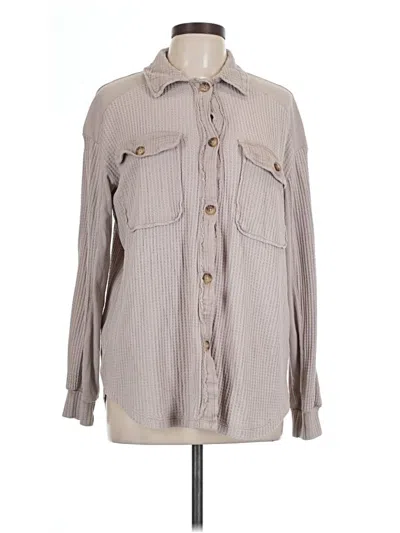 Pre-owned Briggs Long Sleeve Button Down Shirt In Gray