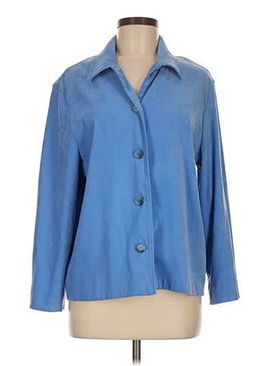 Pre-owned Briggs New York 3/4 Sleeve Blouse In Blue