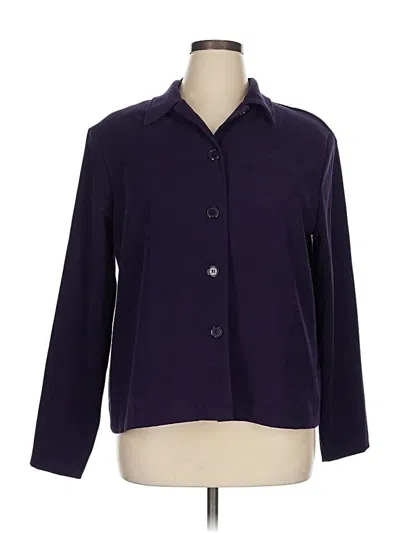 Pre-owned Briggs New York 3/4 Sleeve Blouse In Purple