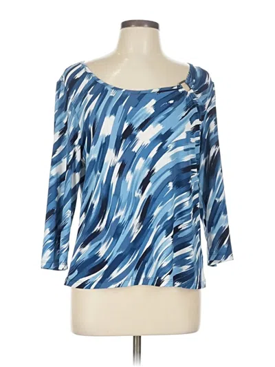 Pre-owned Briggs New York 3/4 Sleeve T-shirt In Blue