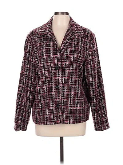 Pre-owned Briggs New York Blazer Jacket In Burgundy