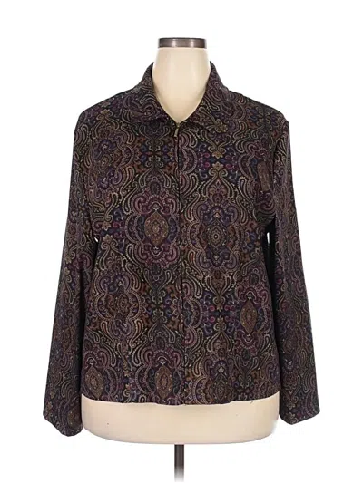 Pre-owned Briggs New York Cardigan Sweater In Purple