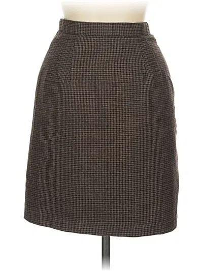 Pre-owned Briggs New York Formal Skirt In Brown
