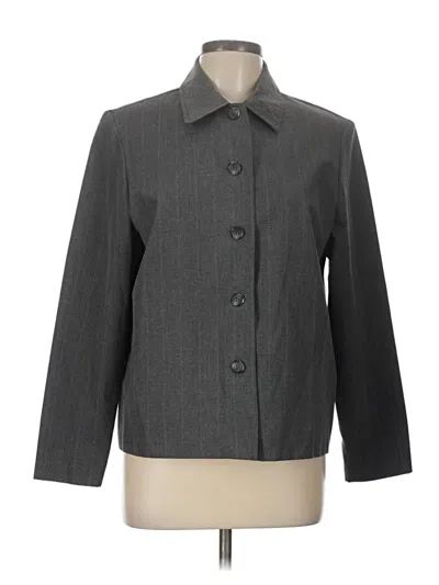 Pre-owned Briggs New York Long Sleeve Top Gray Square Neckline Tops