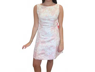 B.right Back Bow Mini Dress In Pink Gold