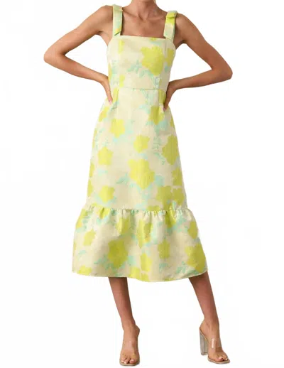 B.right Citrus Fizz Midi Dress In Yellow
