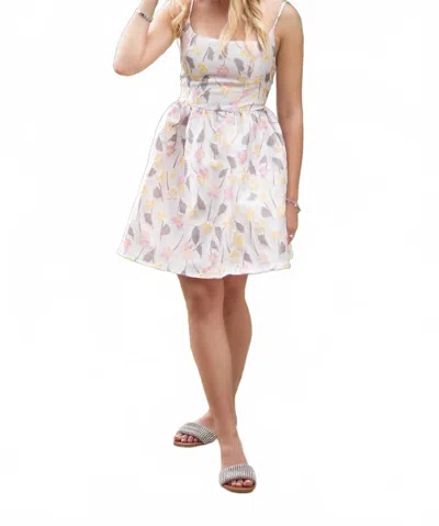 B.right Cordova Floral Mini Dress In Multi In Beige