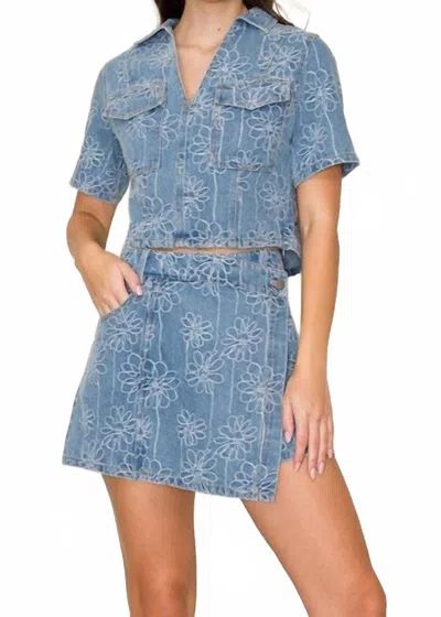 B.right Daisy Days Denim Set In Blue