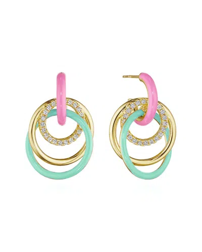 Bright Fuchsia Nyc Silver Sapphire Dangle Earrings