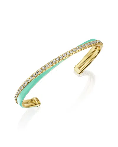 Bright Fuchsia Nyc Silver Sapphire Statement Bangle