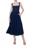 B.right Manhattan Midi Dress In Navy In Blue