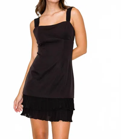 B.right Ruffle Hem Sleeveless Dress In Black