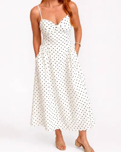 B.right Sorrento Polka Dot Dress In Cream In White