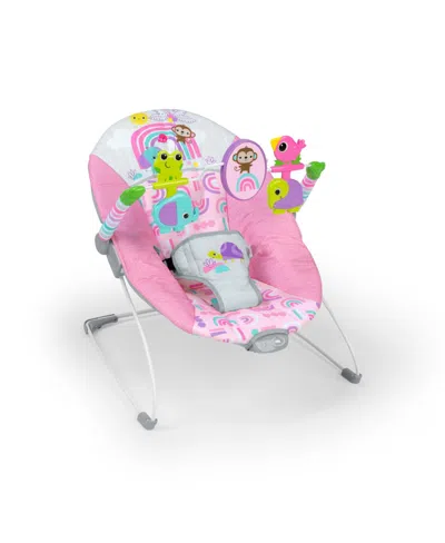 Bright Starts Babies' Pink Paradise Vibrating Bouncer