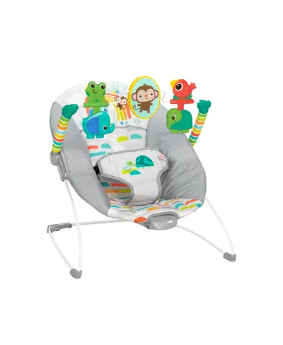 Bright Starts Babies' Playful Paradise Vibrating Bouncer In Gray