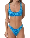 Bright Swimwear Capri Top In Blue Floral