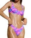 Bright Swimwear Capri Top In Neon Animal