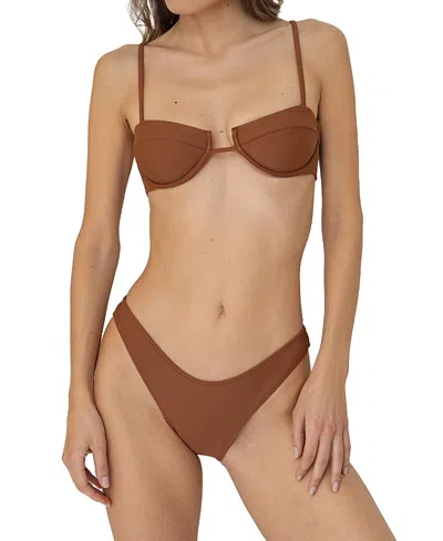 Bright Swimwear Lola Top In Brown