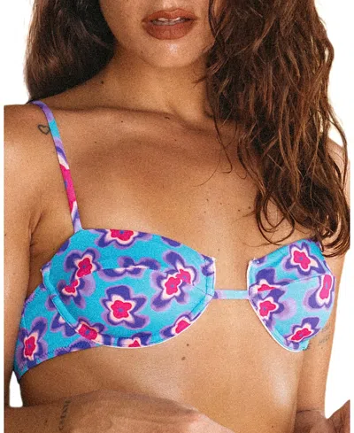 Bright Swimwear Lola Top In Groovy Garden