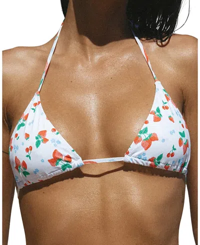 Bright Swimwear Maria Berry Bliss Triangle Bikini Top In White