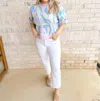 B.right Wild About Pastel Top In Multi In Blue