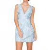B.right Women's Floral Jacquard Mini Dress In Blue In Blue