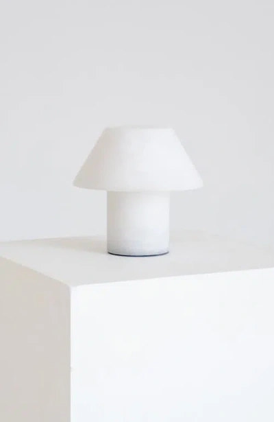Brightech Alora 7" Led Alabaster White Natural Stone Desk Lamp