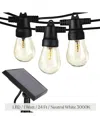 Brightech Ambience Pro 24' 12 Bulb Led Solar Powered String Lights In Black