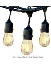 Brightech Ambience Pro 48ft 15 Bulb Led Hanging String Lights In Black