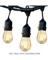 Brightech Ambience Pro 24' 7 Bulb Led Hanging String Lights In Black