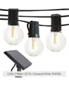 Brightech Ambience Pro 27ft 12 Bulb Led Solar Powered String Lights In Black