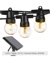 Brightech Ambience Pro 27' 12 Bulb Led Solar Powered String Lights In Black