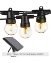 Brightech Ambience Pro 27ft 120-bulb Led Solar Powered String Lights In Black