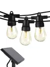 Brightech Ambience Pro Solar 1w Led String Lights (soft White 3000k) In Black