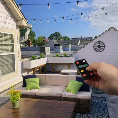 Brightech Ambience Pro String Lights Dimmer For Remote Control ( Led Lights Only) In Black