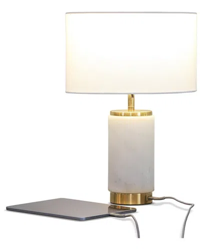 BRIGHTECH BRIGHTECH ARDEN LED MARBLE TABLE LAMP WITH USB PORT