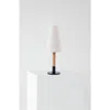Brightech Arthur 18" Led Table Lamp With Wood Accent And Classic Silhouette, Bulb Included In Neutral