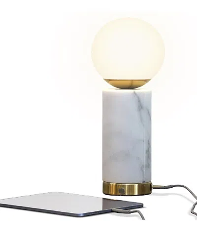 BRIGHTECH BRIGHTECH ASPEN BRASS LED TABLE LAMP WITH USB PORT