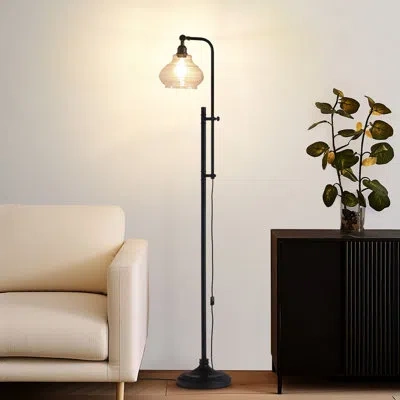 Brightech Austin 69 In. Modern Height Adjustable Led Industrial Floor Lamp, Bulb Included In Polished