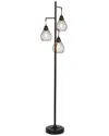 Brightech Black Steampunk Teardrop Led Floor Lamp In Black