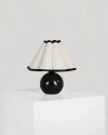 Brightech Blair 10" Led Midcentury Table Lamp With Black Marble Base In Polished Black