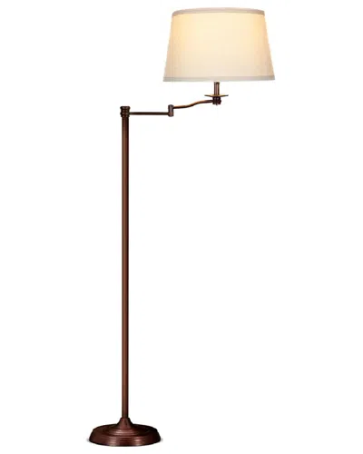 Brightech Caden Led Swing Arm Floor Lamp In Burgundy