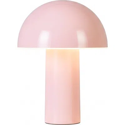 Brightech Celia 10" Portable Touch-controlled Outdoor Patio Mushroom Table Lamp In Pink