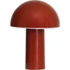 Brightech Celia 10" Portable Touch-controlled Outdoor Patio Mushroom Table Lamp In Red