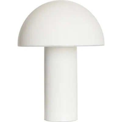 Brightech Celia 10" Portable Touch-controlled Outdoor Patio Mushroom Table Lamp In White