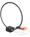 Brightech Circle Led Table Lamp With Usb Port In Black