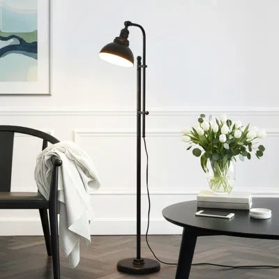 Brightech Dylan 65.5 In. Height Adjustable Led Floor Lamp With Metal Bowl Shade In Multi