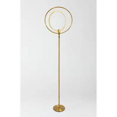 Brightech Eclipse 79' Led Industrial Dimmable Floor Lamp With 2 Height Adjustable Orbital Heads In Antique Brass