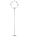 Brightech Eclipse White Ring Led Floor Lamp In Silver