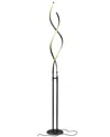 Brightech Embrace Black Led Floor Lamp In Black